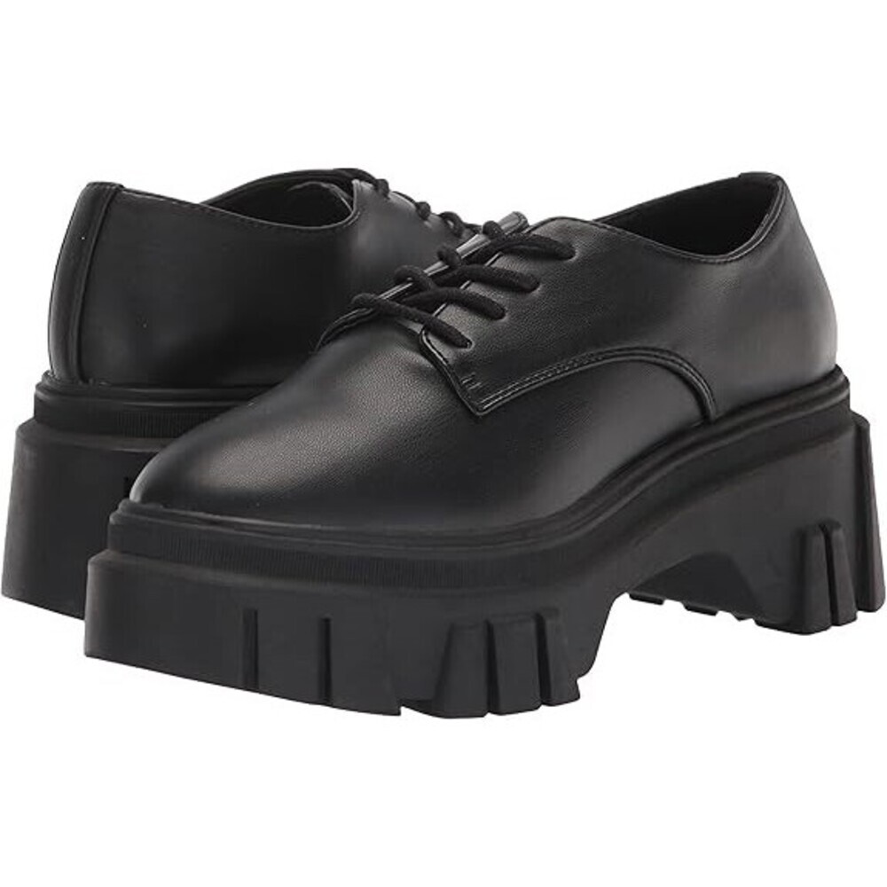 Chinese Laundry Jesty Women's US 8.5 Black Leather Lace Up Platform Shoes ZOGG12